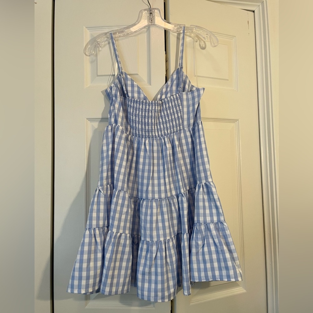 Blue gingham tiered sundress by Pink Lily - Picture 2 of 2
